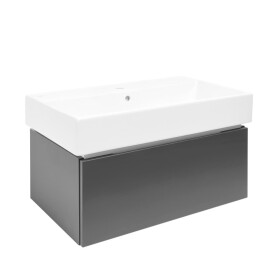 Kúpeľňová skrinka s umývadlom SAT Feel 80x30x46 cm antracit mat SATFEEL80ANTU2 SATFEEL80ANTU2