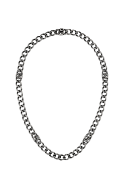 Hugo Boss Výrazný oceľový náhrdelník pre mužov Double B 1580744