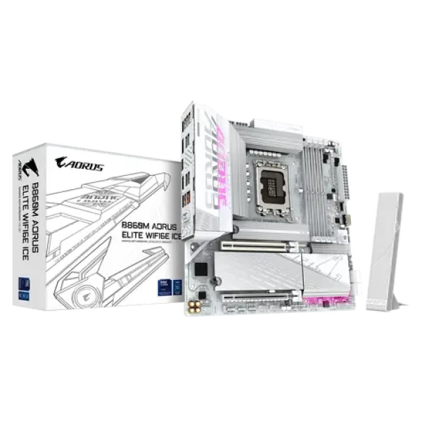 GIGABYTE B860 AORUS ELITE WIFI6E ICE biela / B860 / LGA1851 / 4X DDR5 / PCIEx16 / 2.5 GLAN / ATX (B860M A ELT WF6E ICE)