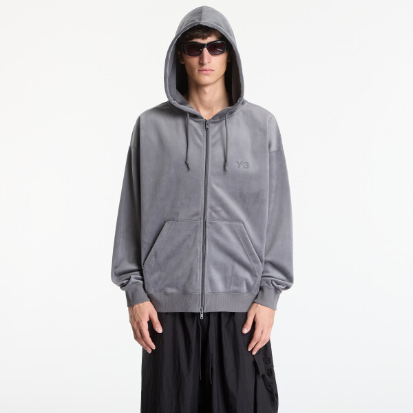 Mikina Y-3 Velvet Corduroy Zip Hoodie UNISEX Grey Five M