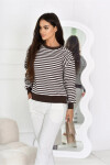RIANA BLOUSE ČOKOLÁDA - BÉŽOVÁ MELANŽ S