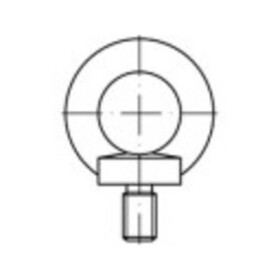 TOOLCRAFT TO-5381577 závesné skrutky M16 DIN 580 ocel pozinkované žiarom 10 ks; TO-5381577