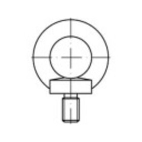 TOOLCRAFT TO-9977994 závesné skrutky M6 8 mm DIN 580 nerezová ocel A2 25 ks; TO-9977994