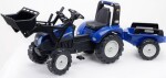 Falk Šliapací traktor New Holland T8 s nakladačom a vlečkou 3090M