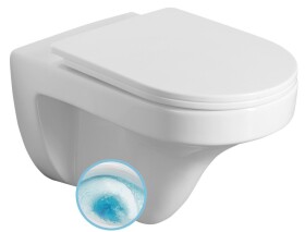 AQUALINE - DENICA závesná WC misa, Vortex Rimless, 36x52cm, biela PS8512