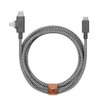 Native Union Belt Cable Duo Pre USB-C - USB-C + Lightning 2.4m 240w ZEBRA (BELT-PROCCL-ZEB-NP)