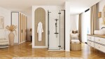 REA/S - Sprchová kabína Hugo Double Black 100x100 KPL-K6602