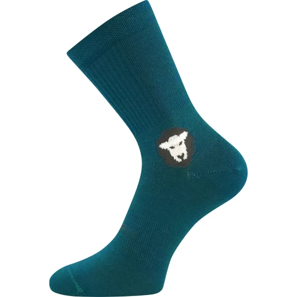 VOXX Ponožky dětské anatomicky tvarované BAREFOOTIK MERINO se stříbrem MODRO-ZELENÉ (3 páry) 20-24 124978