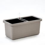 Plastia Samozavlažovací veľkoobjemový truhlík Berberis DUO taupe 80 cm