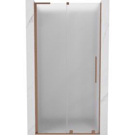 MEXEN/S - Velar L posuvné sprchové dvere 100, dekor, meď kartáčovaná 871-100-003-31-65