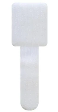 Schwaiger Klett nástenný klip biela / Káblový klip / 90 x 12 x 2 mm / 10 ks (KMWC2010)