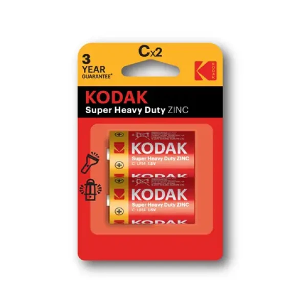 Kodak HEAVY DUTY zinkovo-chloridovej batérie C/2ks/blister (30951051)
