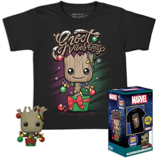 Funko Pocket POP! & Tee: Marvel: GOTG- Holiday Groot S (detské)