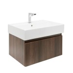 Kúpeľňová skrinka s batériou a umývadlom SAT Evolution 1 58x30x44,8 cm orech mat SATEVO60NAU2BA SATEVO60NAU2BA