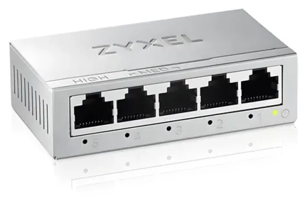 ZyXEL GS-105B v5 / Switch / 5× 10/100/1000 Mbps / Unmanaged / QoS / bez ventilátora (GS-105BV5-EU0101F)