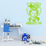 Veselá Stena Samolepka Lionel Messi 10 Farba: modrá, Veľkosť: 60 x 42 cm