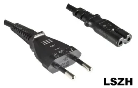 MicroConnect Power Cord LSZH EU C - C7 1.8m čierna (PE030718LSZH)