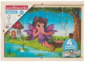 Drevené puzzle Víly a jednorožce 4x12 dielikov