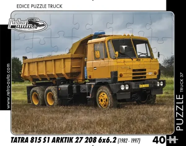RETRO-AUTA Puzzle TRUCK č.37 Tatra 815 S1 Arktik 27 208 6x6.2