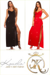 Sexy KouClaMaxi evening gown with WOW!back cutout black Einheitsgroesse