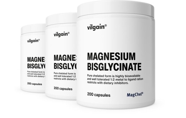Vilgain Magnézium bisglycinát – 3× 200 kapsúl