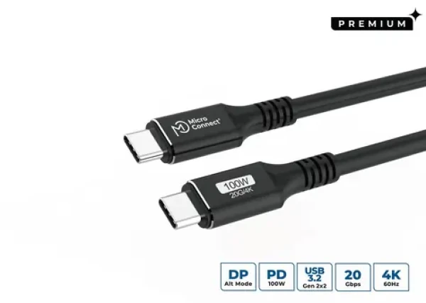 MicroConnect USB-C - USB-C čierna / Kábel USB-C / 3 m (USB3.2CC3)