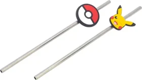 STOR Sada slamiek Pokémon: Metal Meltdown / Slamka / 2 ks / Nerezová oceľ / Bez BPA (31690)