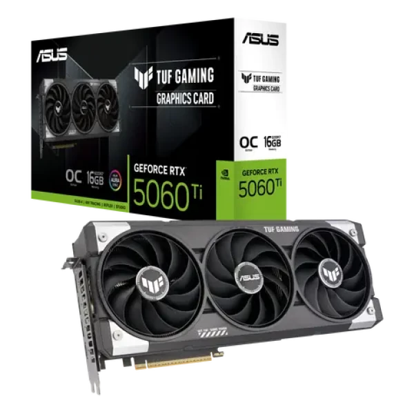 Asus TUF Gaming GeForce RTX 5060 Ti OC 16GB / 2692MHz / 16GB GDDR7 / 128-bit / 1x HDMI + 3x DP / 550W (16) (90YV0MG0-M0NA00)