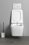 SAPHO - PORTO CLEANWASH závesná WC misa Rimless, integrovaná batéria a bidetová spŕška 36x52cm, biela PZ102RX