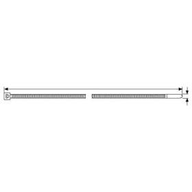 HellermannTyton 138-00034, UB270C-N-PA66-NA, sťahovacie pásky, 4.60 mm, 270 mm, prírodná, 100 ks; 138-00034