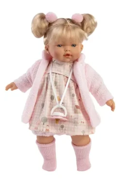 Llorens 33168 ROBERTA - realistická bábika so zvukmi a mäkkým látkovým telom - 33 cm
