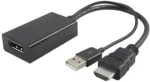 MicroConnect Adaptér HDMI 1.4 - DisplayPort 1.2 MF / 3840x2160@30Hz / Aktívne / s USB napájaním / 0.3m / čierna (HDMDPP1)