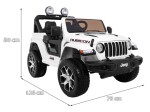 Mamido Elektrické autíčko Jeep Wrangler Rubicon 4x4 biele