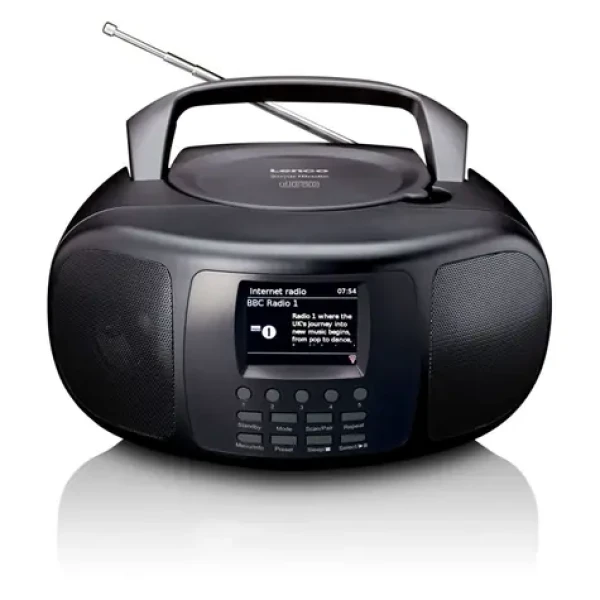 LENCO SCD-6000BK čierna / FM rádio / CD prehrávač / 2x2W / 3.5mm jack (SCD-6000)