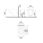 Mereo WC závesné WC so soft close sedadlom CSS114S VSD72