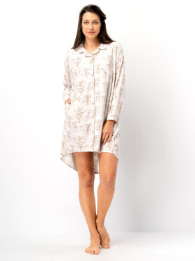 Dámska košeľa bez gombíkov Key LND 567 B25 dl/r 2XL-4XL světle béžová 4XL
