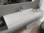MEXEN - Ava umývadlo na dosku liaty mramor 1/O 120 x 46, biela 23011201