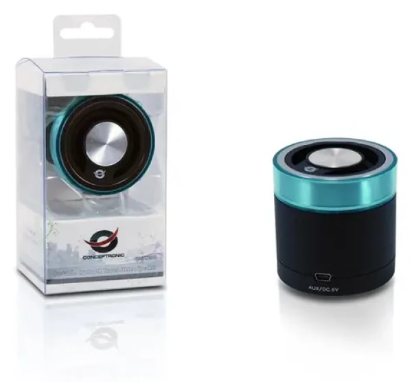 Conceptronic Travel Stereo Speaker čierna / Prenosný reproduktor / 3W / 500 mAh / Bluetooth 3.0 (CLLSPK20BT)