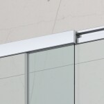 Vaňová zástena SAT Vision 140x120 cm chróm SATVZVI120CRT SATVZVI120CRT