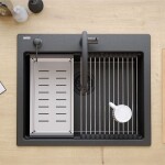 Quadron Quadron - Granitový drez KURT 110 WORKSTATION Black Dotted ZLE-09010