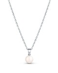 JwL Luxury Pearls Jemný strieborný náhrdelník s pravou perlou JL0835 (retiazka, prívesok)