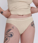 Dámske nohavičky GO Ribbed R Tai C2P - GRAY - sv. béžová M013 - SLOGGI GRAY S
