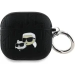 Karl Lagerfeld PU Embossed Karl and Choupette Heads Puzdro pre AirPods 4 Black (57983124126)