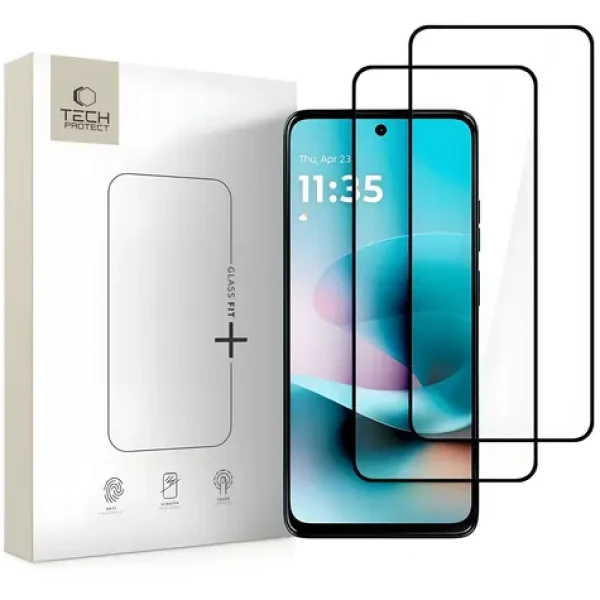Tech-Protect Glass Fit+ čierna / Tvrdené sklo / Motorola Moto G57/G57 Power/G67 Power / 2 ks