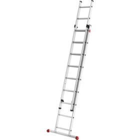 Hailo ProfiStep® duo 7209-007 hliník výsuvný rebrík Max.prac. výška: 5.15 m strieborná 9.4 kg; 7209-007