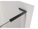 CERANO - Sprchová zástena Walk-in Onyx L-pravá vzpera - 8 mm - čierna matná, industriálne sklo - 120x200 CER-8050BD1340
