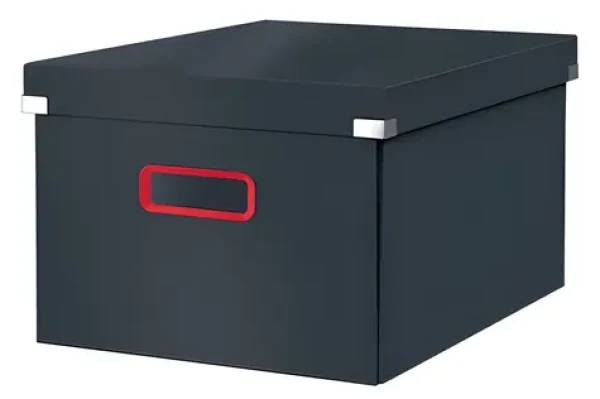 Leitz Univerzálna krabica ClickStore Cosy M (A4) zamatovo šedá / Kartón s odnímateľným vekom / 281 × 200 × 370 mm (53480089)