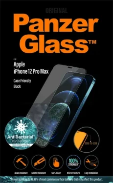 PanzerGlass Tvrdené sklo Case Friendly AB pre Apple iPhone 12 Pro Max čierna (5711724027123)