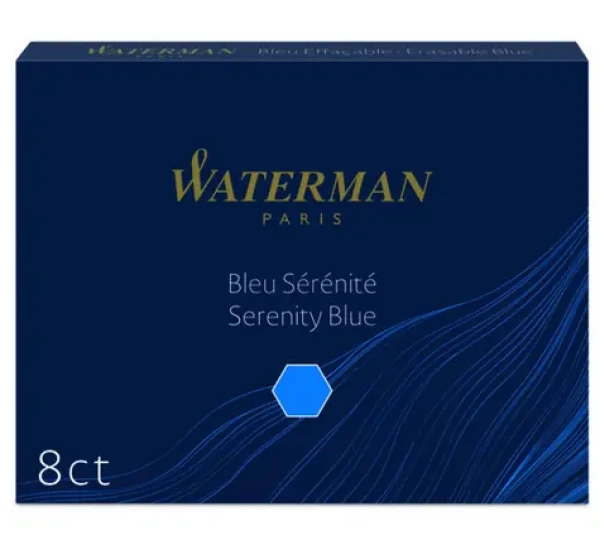 WATERMAN Inks Long Standard modrá 8ks / Atramentové bombičky / do plniacich pier WATERMAN (S0110860)