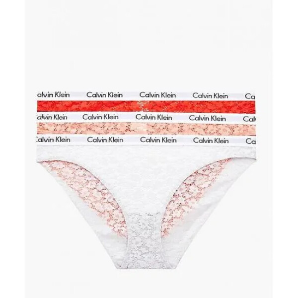 Čipkové nohavičky 3-pack QD3926E W5F Mix farieb Calvin Klein Mix barev